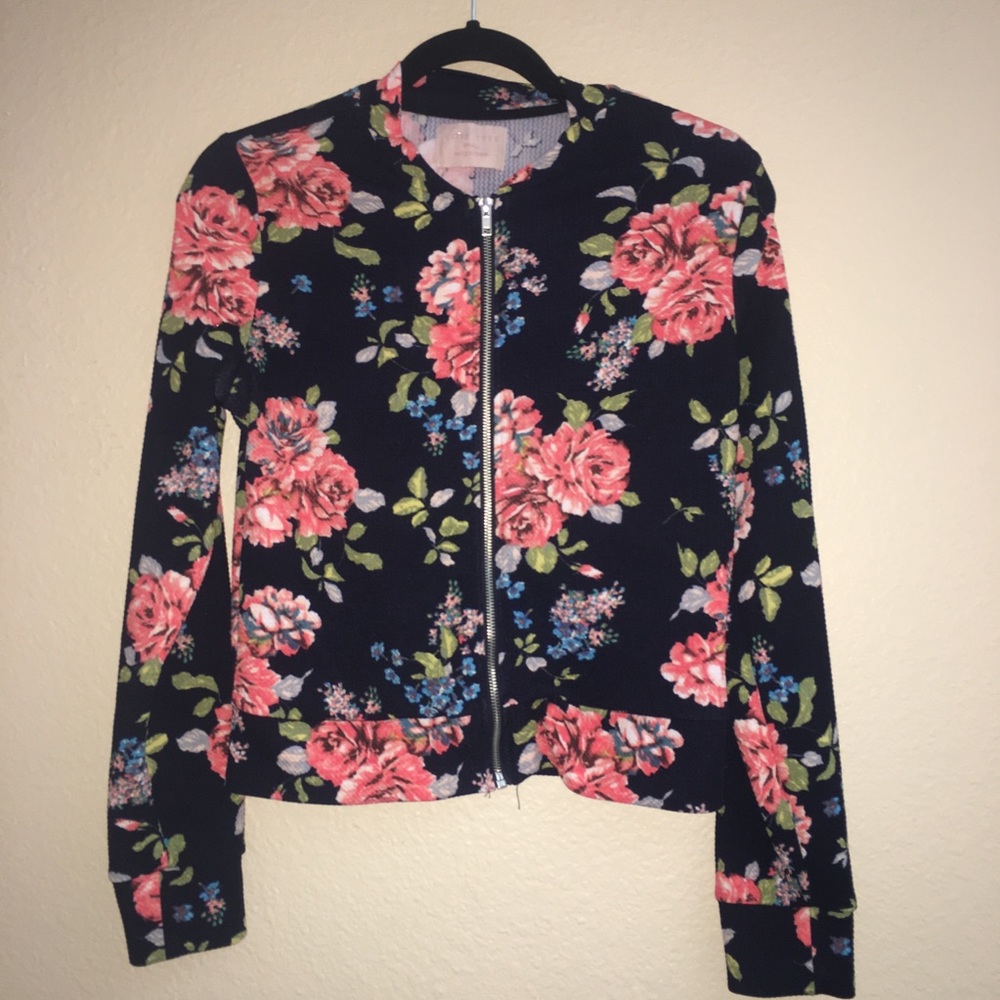 Love tree flower print sweater